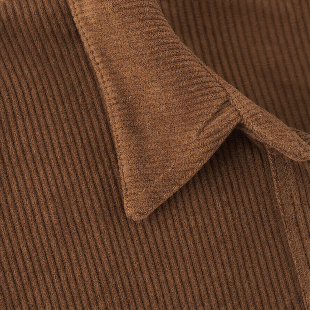 Lavinia | Women's Ribbed Corduroy Button-Front Shirt Dress