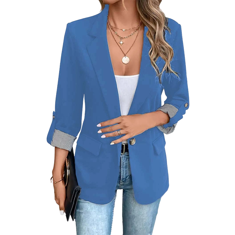 Lillian-Leonora | Women's Roll-Tab Sleeve Blazer