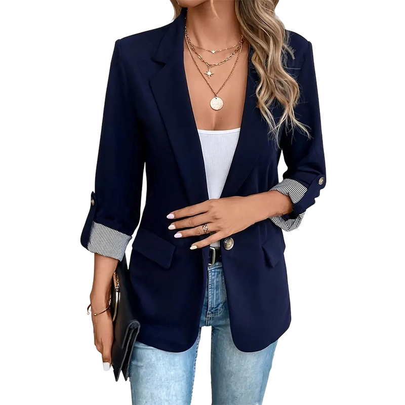 Lillian-Leonora | Women's Roll-Tab Sleeve Blazer