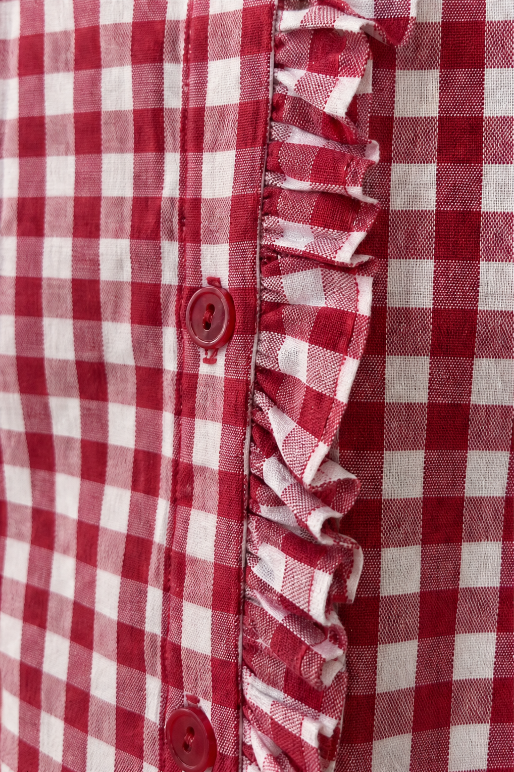 Flora-Tamara | Women's Ruffled Collar Checked Print Blouse