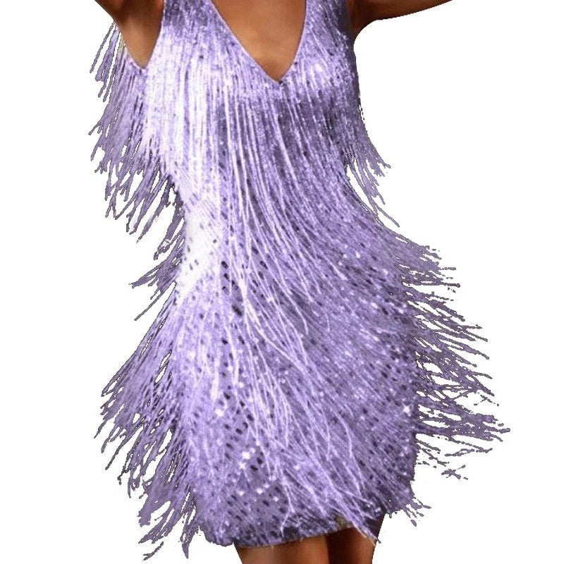 Camilla-Ramona | Women's Sequin Fringe Mini Dress