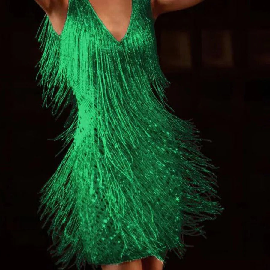 Camilla-Ramona | Women's Sequin Fringe Mini Dress
