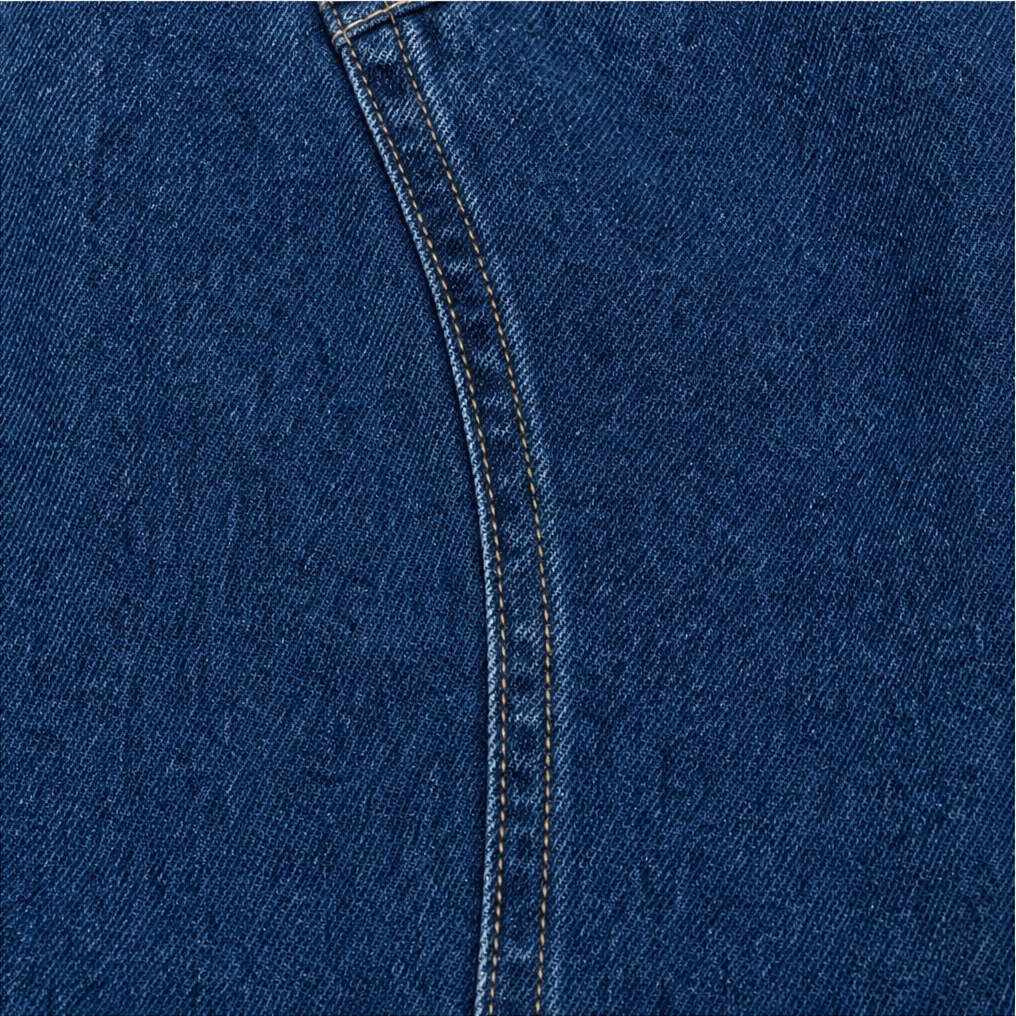 Rhea | Women's Sheer Puff Sleeve Denim Shirt Dress