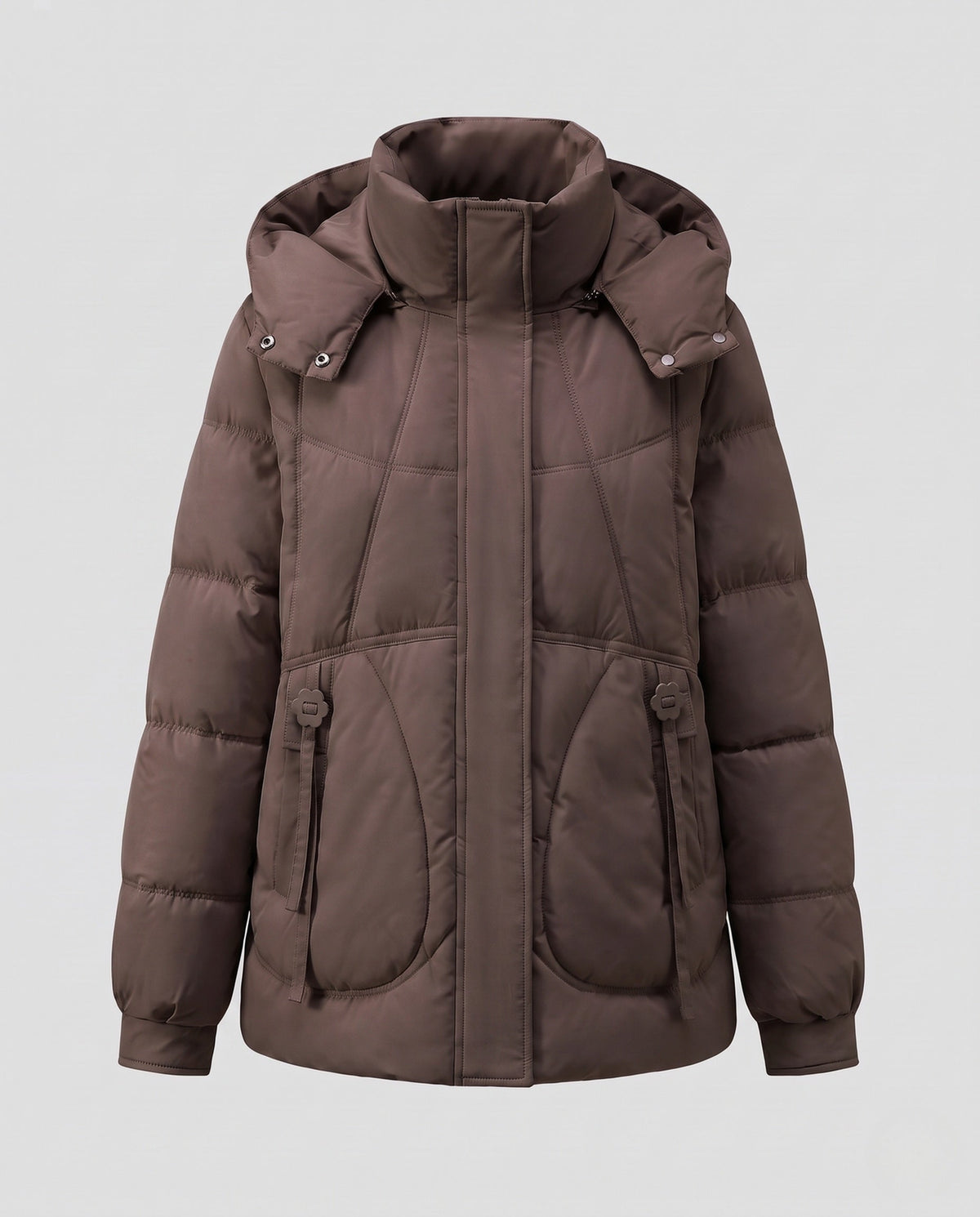 Estelle | Women's Short Puffer Coat with Removable Hood
