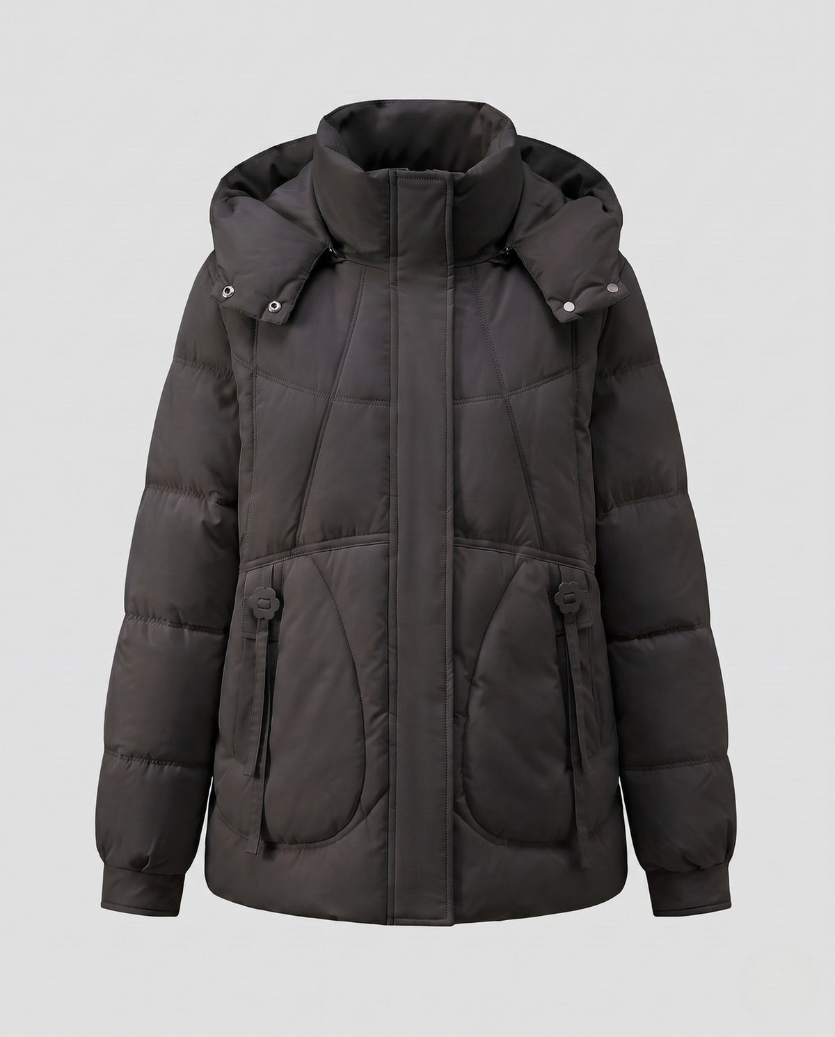Estelle | Women's Short Puffer Coat with Removable Hood