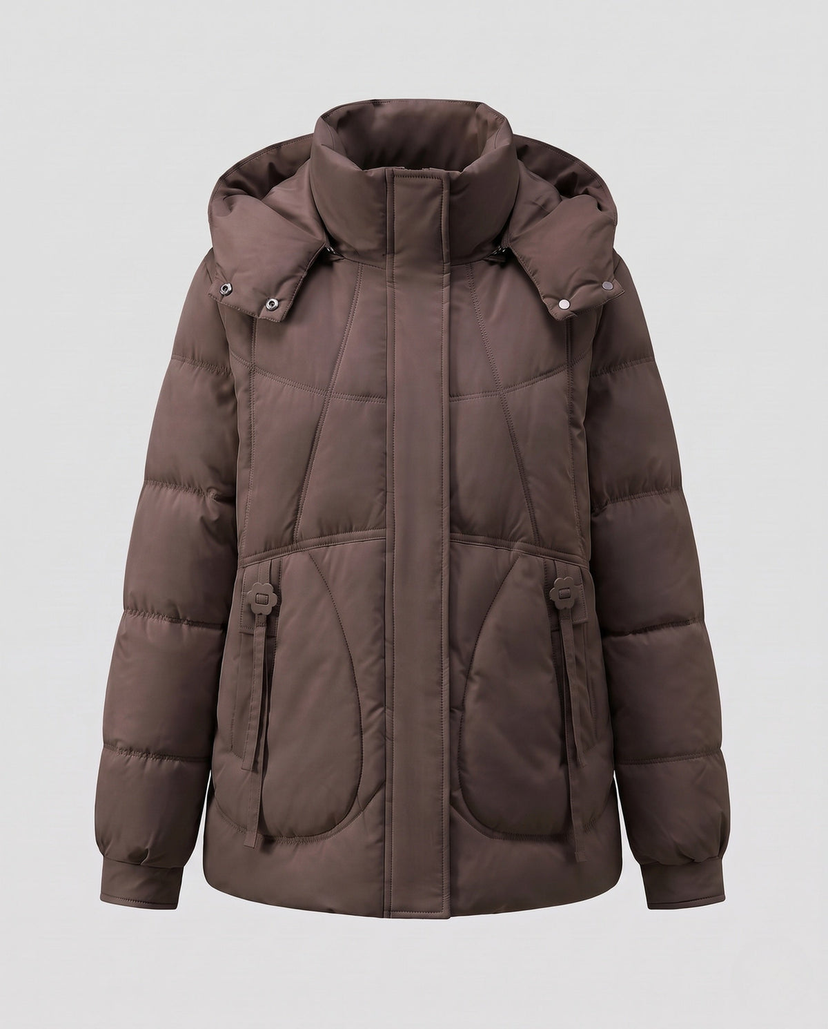 Estelle | Women's Short Puffer Coat with Removable Hood