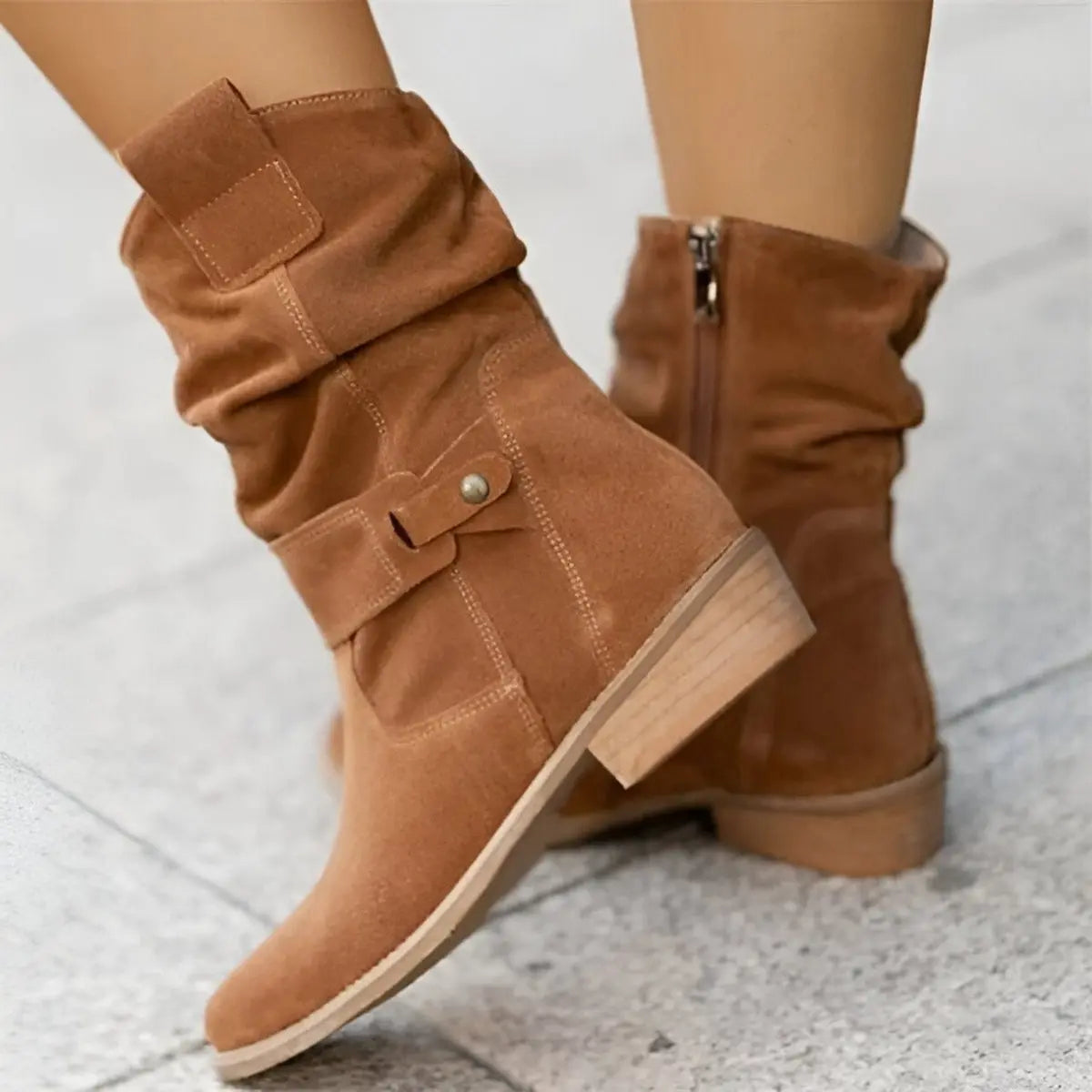 Teresa | Women's Slouchy Faux Suede Knee-High Boots