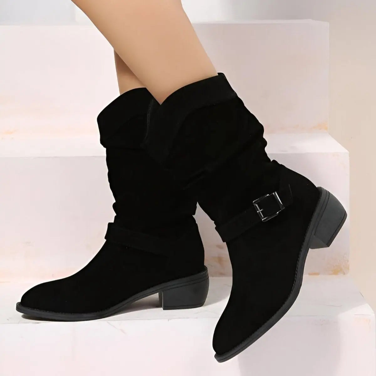 Teresa | Women's Slouchy Faux Suede Knee-High Boots