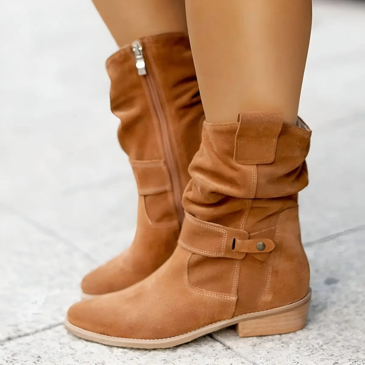 Teresa | Women's Slouchy Faux Suede Knee-High Boots
