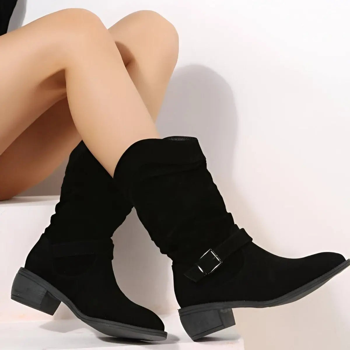 Teresa | Women's Slouchy Faux Suede Knee-High Boots