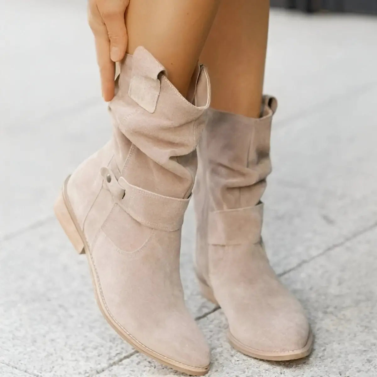 Teresa | Women's Slouchy Faux Suede Knee-High Boots