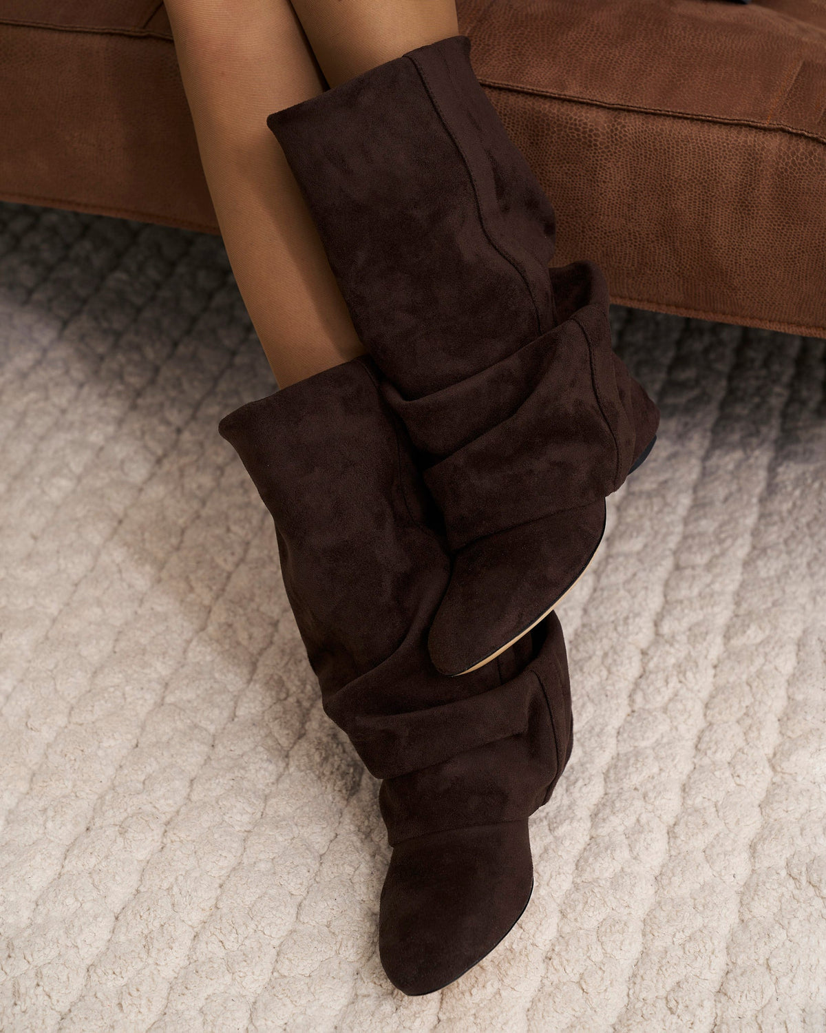 Viola | Women's Slouchy Round-Toe Knee-High Boots