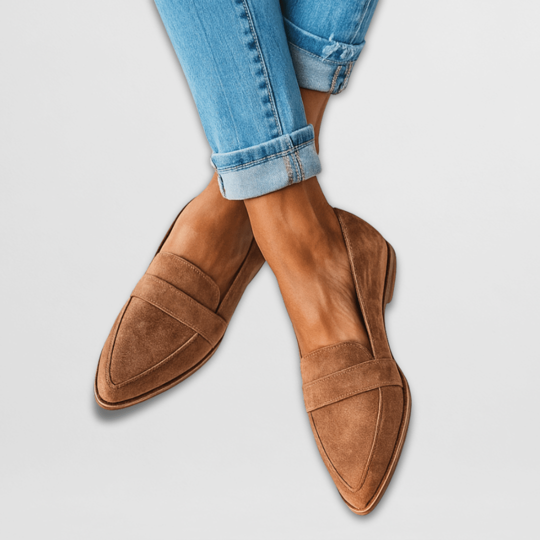 June | Women's Soft Suede-Look Slip-On Loafers