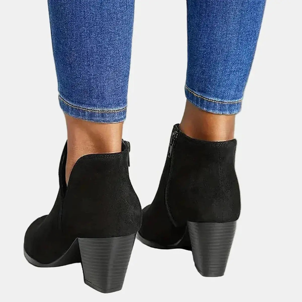 Roberta | Women's Suede Block Heel Chelsea Boots