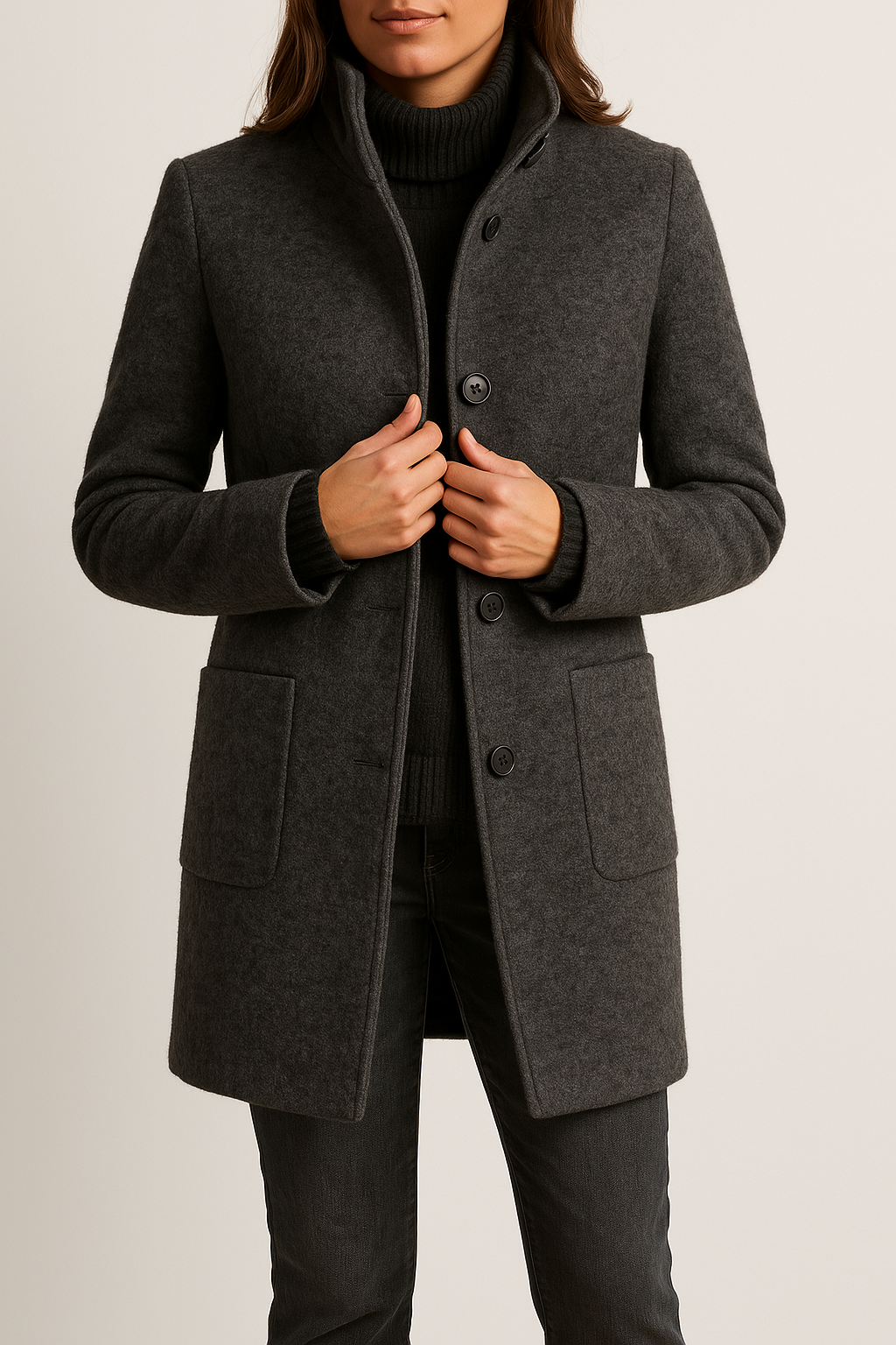 Vera-Joyce | Women's Tailored Wool-Blend Peacoat