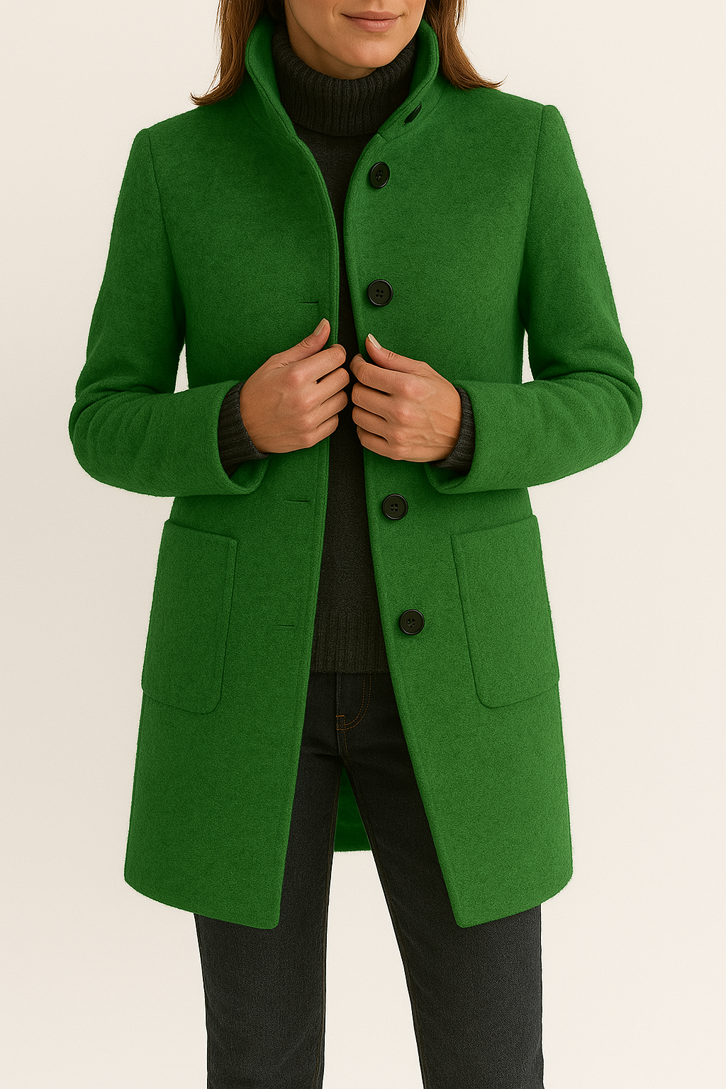 Vera-Joyce | Women's Tailored Wool-Blend Peacoat