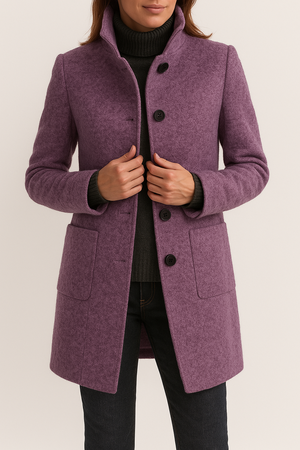 Vera-Joyce | Women's Tailored Wool-Blend Peacoat