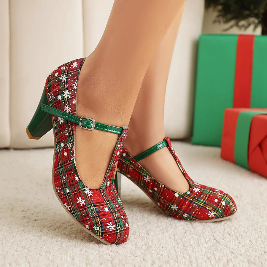 Georgia | Women's Tartan Plaid Mary Jane Heels