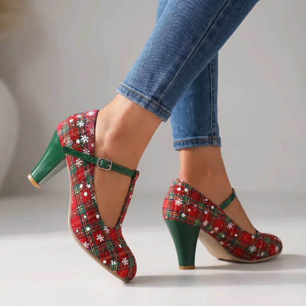 Georgia | Women's Tartan Plaid Mary Jane Heels