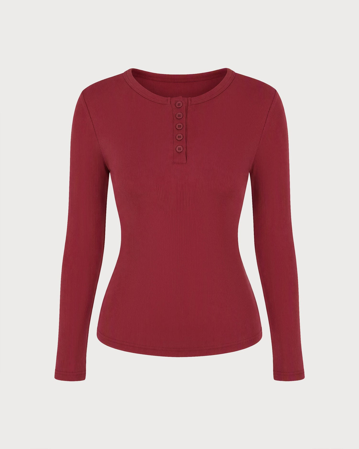 Penelope-Celeste | Women's Textured Button-Knit Waffle Tee