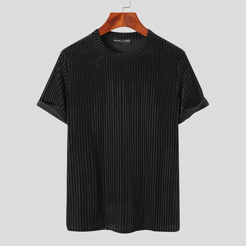 Miriam | Women's Textured Corduroy Short-Sleeve Top