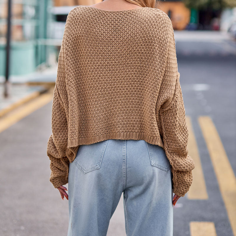 Agnes | Women's Textured Cropped Sweater