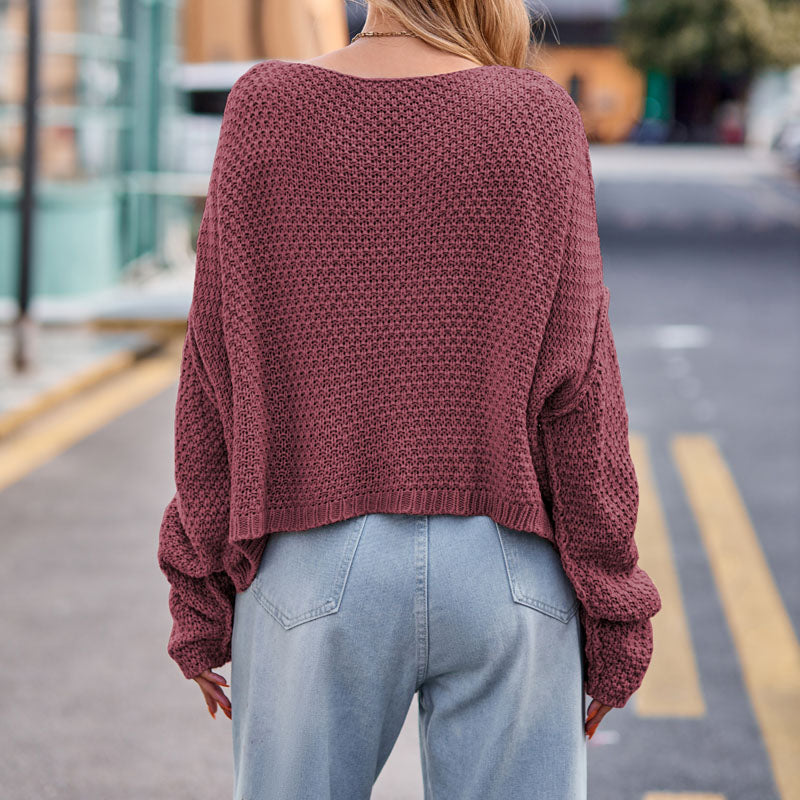 Agnes | Women's Textured Cropped Sweater