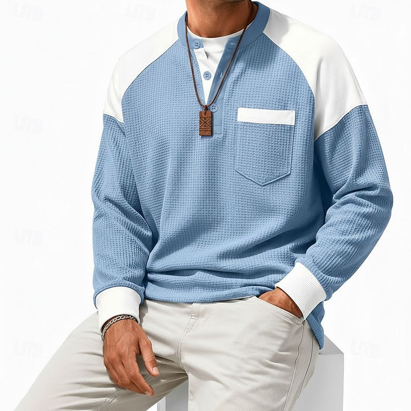 Regina-Ivy | Women's Textured Henley Shirt