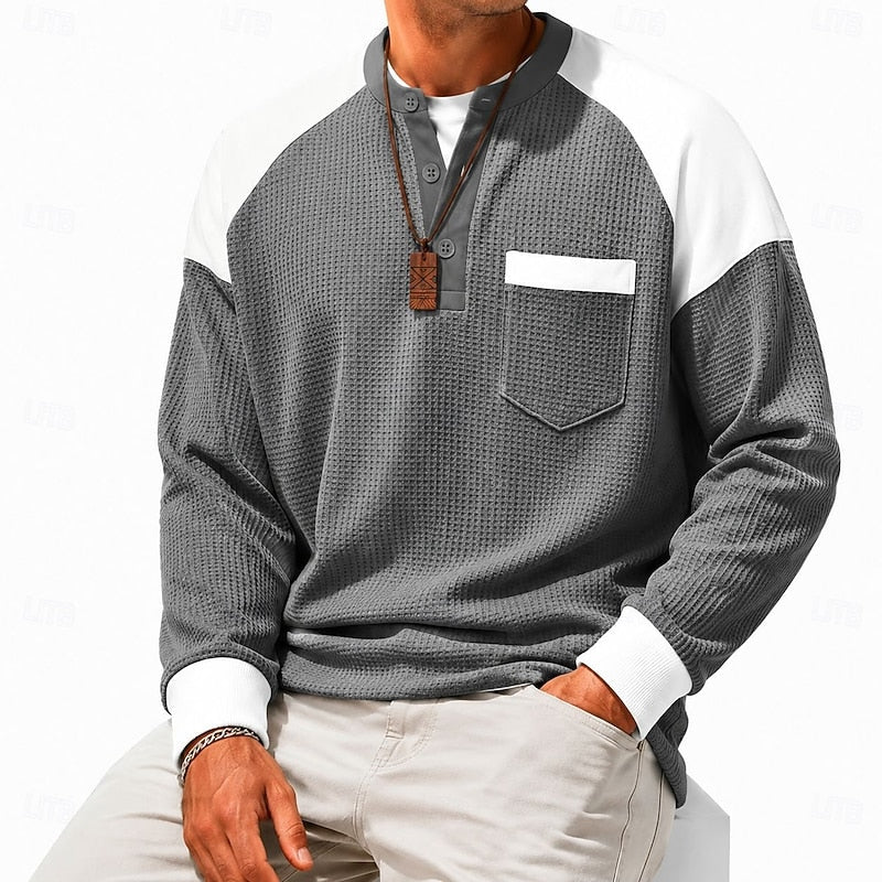 Regina-Ivy | Women's Textured Henley Shirt