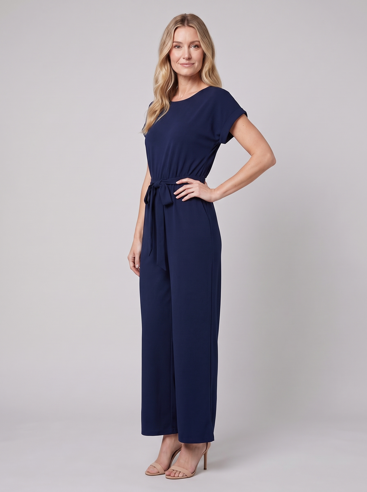 Nella | Women's Tie-Waist Wide-Leg Jumpsuit