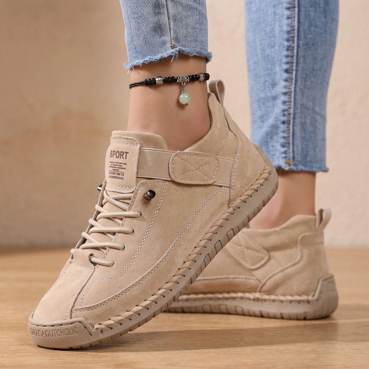 Ingrid-Opal | Women's Toggle-Closure Arch-Support Low-Top Sneakers
