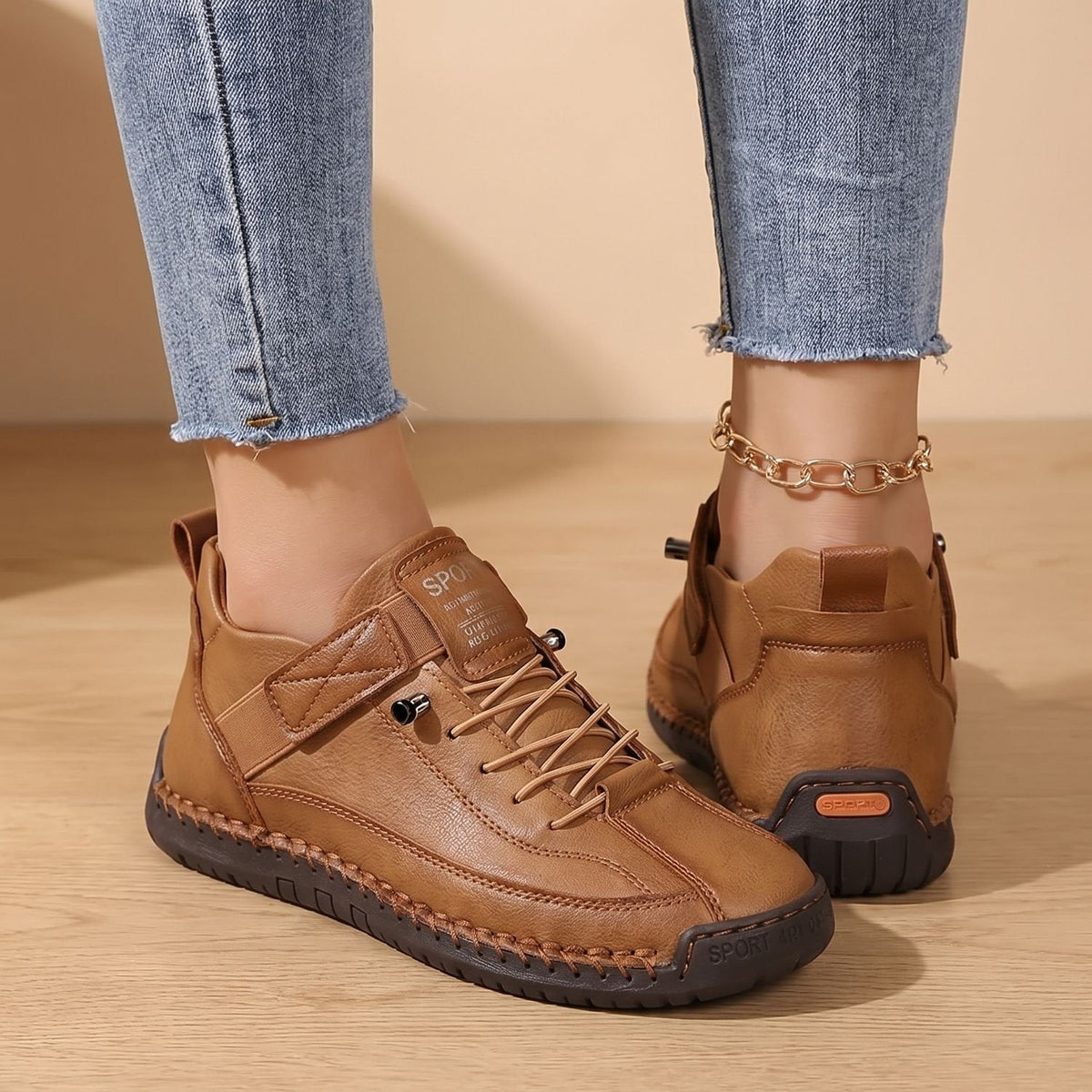 Ingrid-Opal | Women's Toggle-Closure Arch-Support Low-Top Sneakers