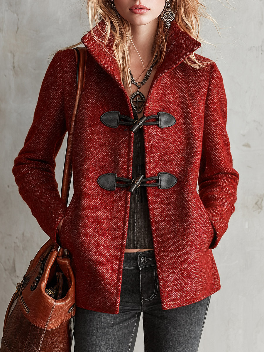 Ivy | Women's Toggle Trench Coat with Cropped Fit
