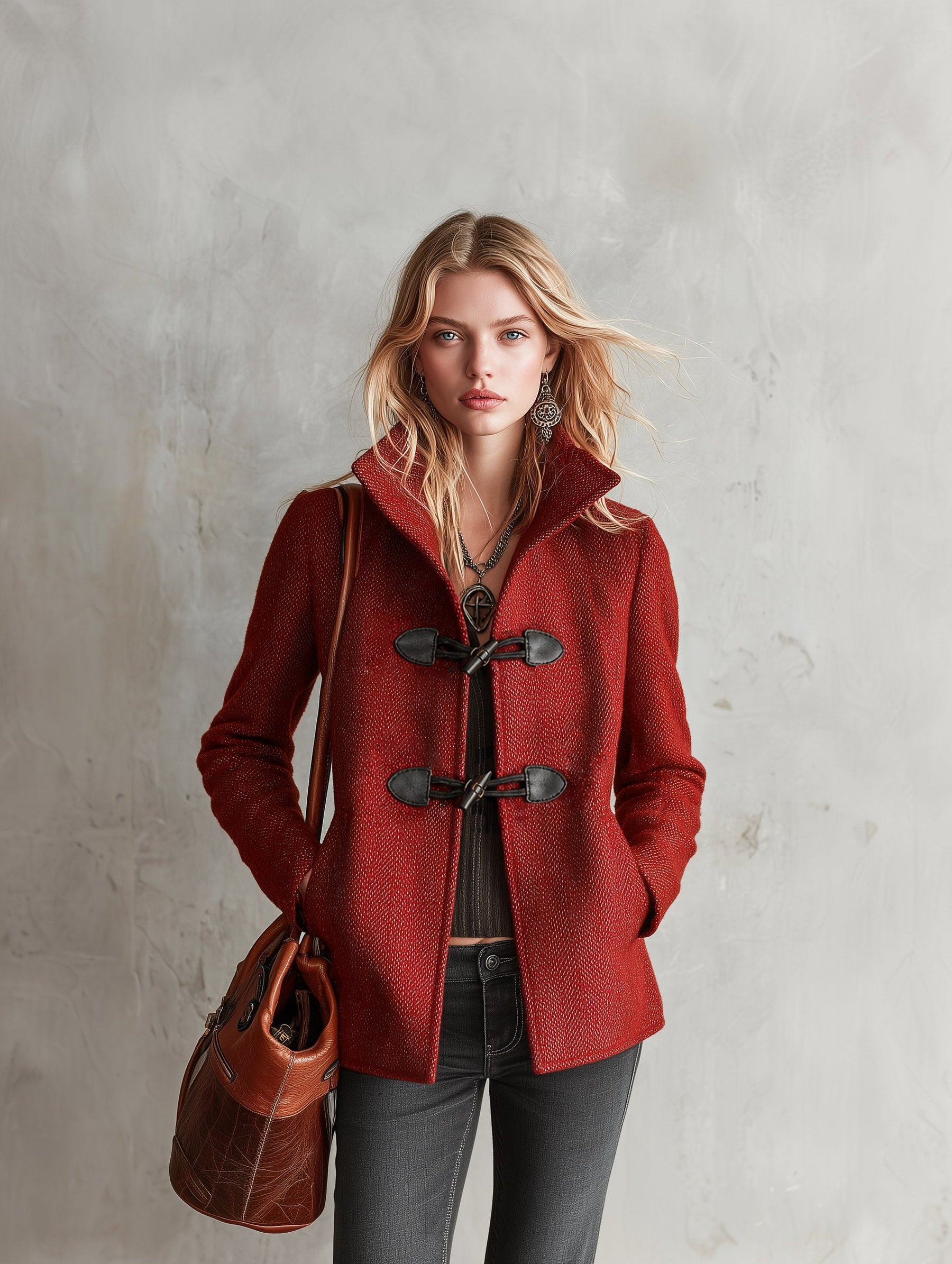 Ivy | Women's Toggle Trench Coat with Cropped Fit
