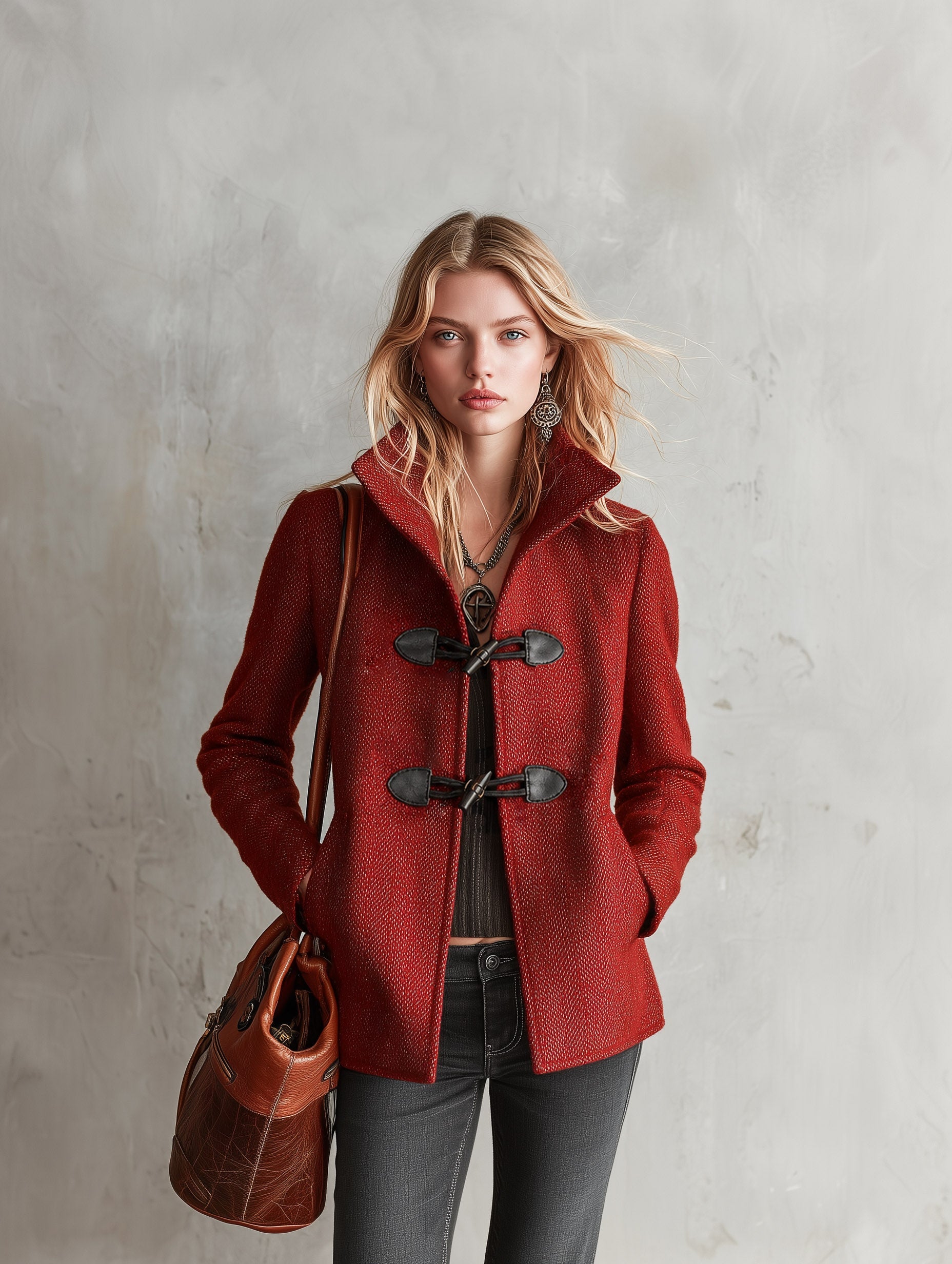 Ivy | Women's Toggle Trench Coat with Cropped Fit