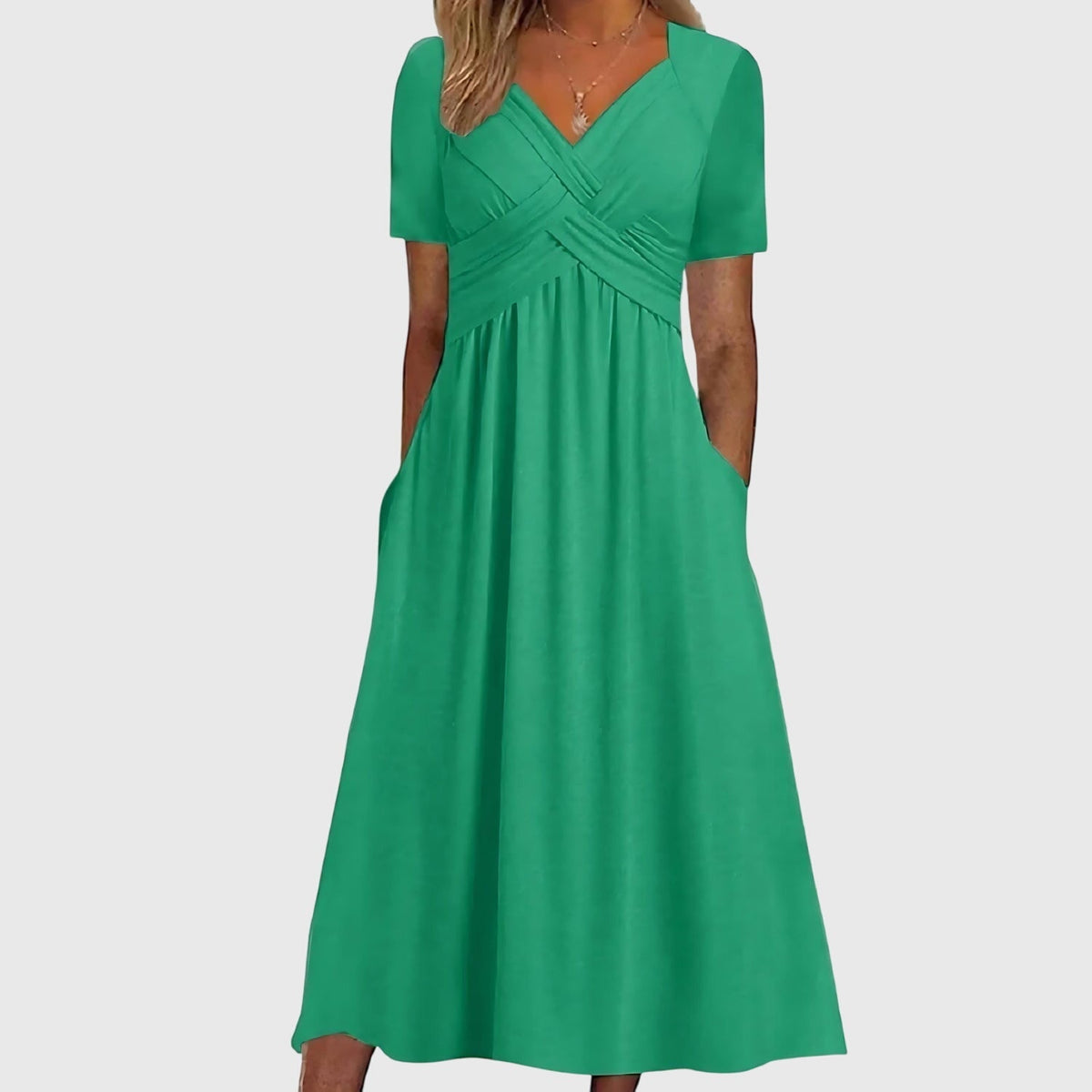 Simone | Women's Tummy-Control A-Line Midi Dress