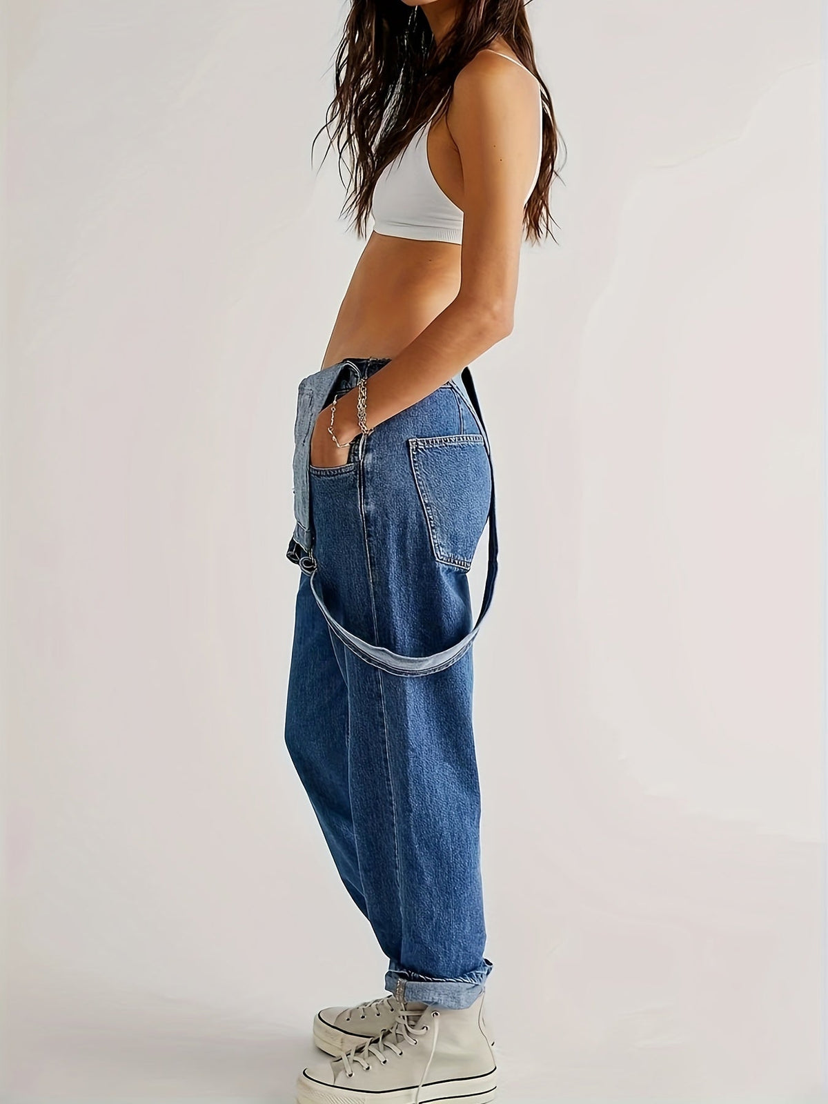 Selma-Rosemary | Women's Wide-Leg Denim Jumpsuit