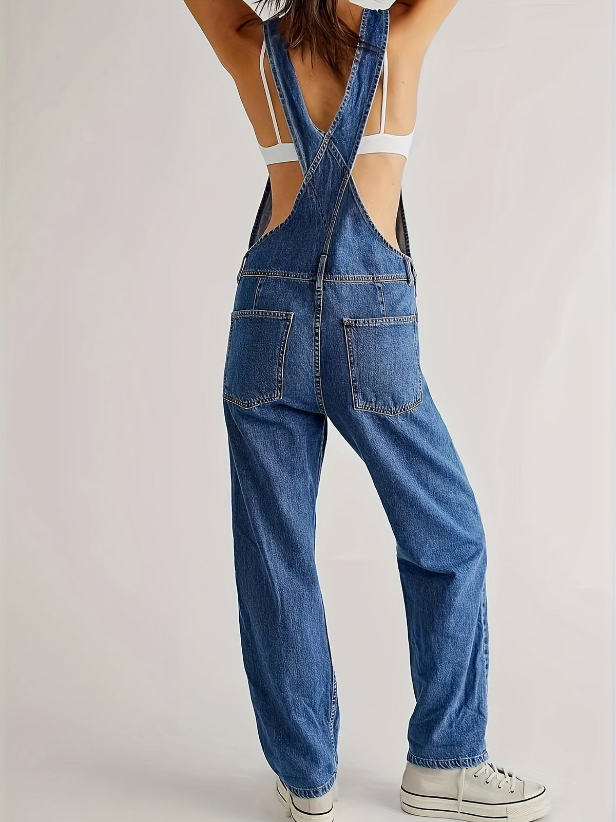 Selma-Rosemary | Women's Wide-Leg Denim Jumpsuit