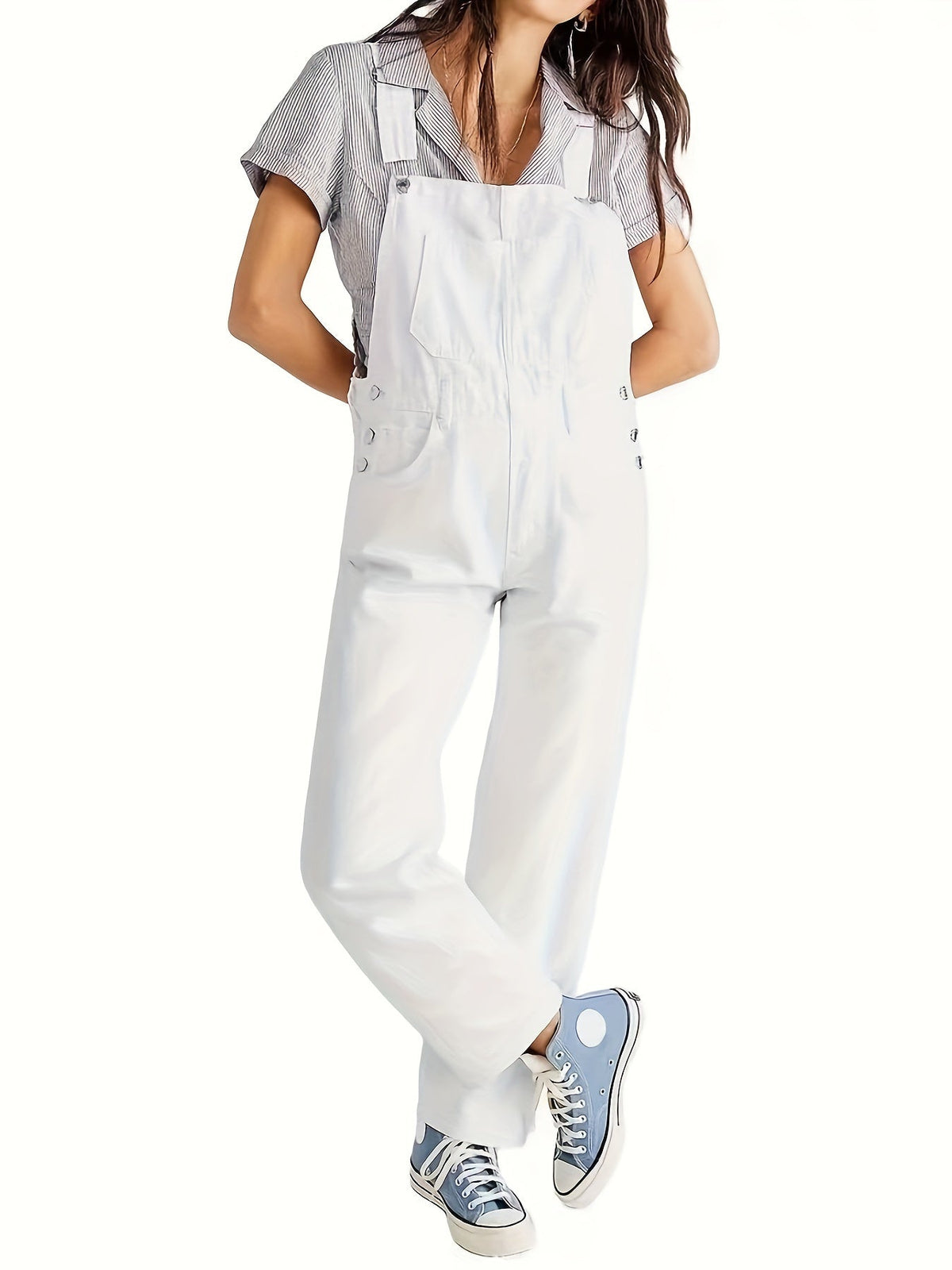 Selma-Rosemary | Women's Wide-Leg Denim Jumpsuit