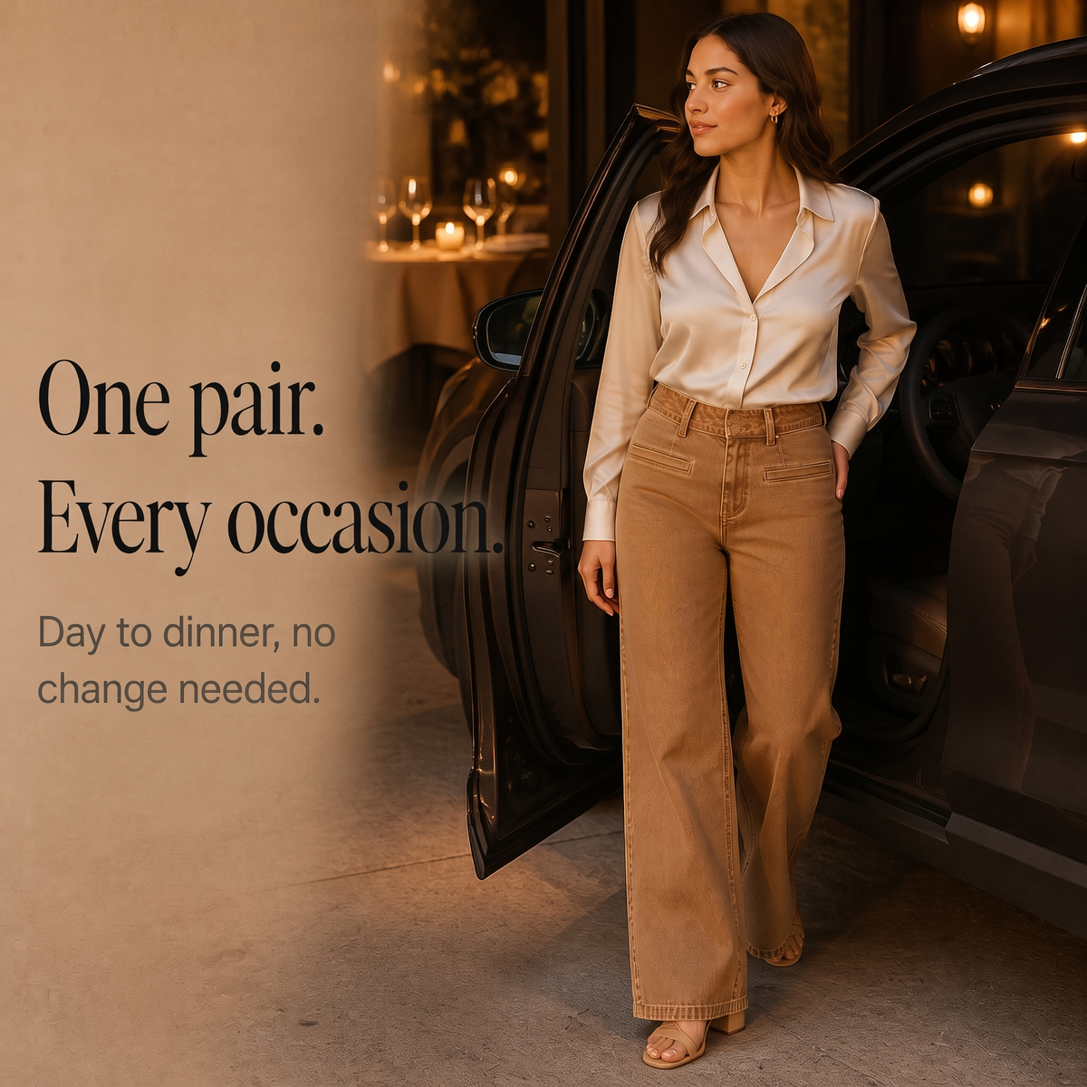Cornelia | Women's Wide-Leg High-Waisted Jeans