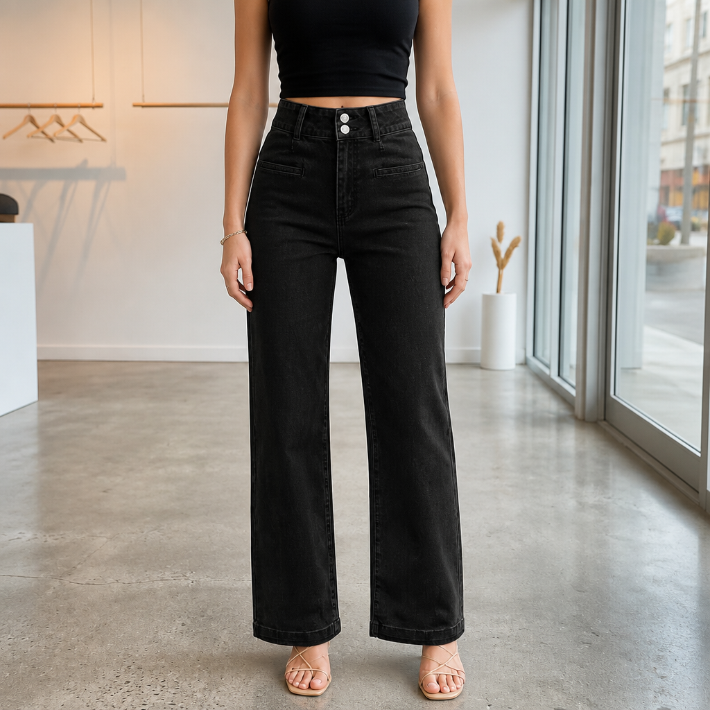 Cornelia | Women's Wide-Leg High-Waisted Jeans