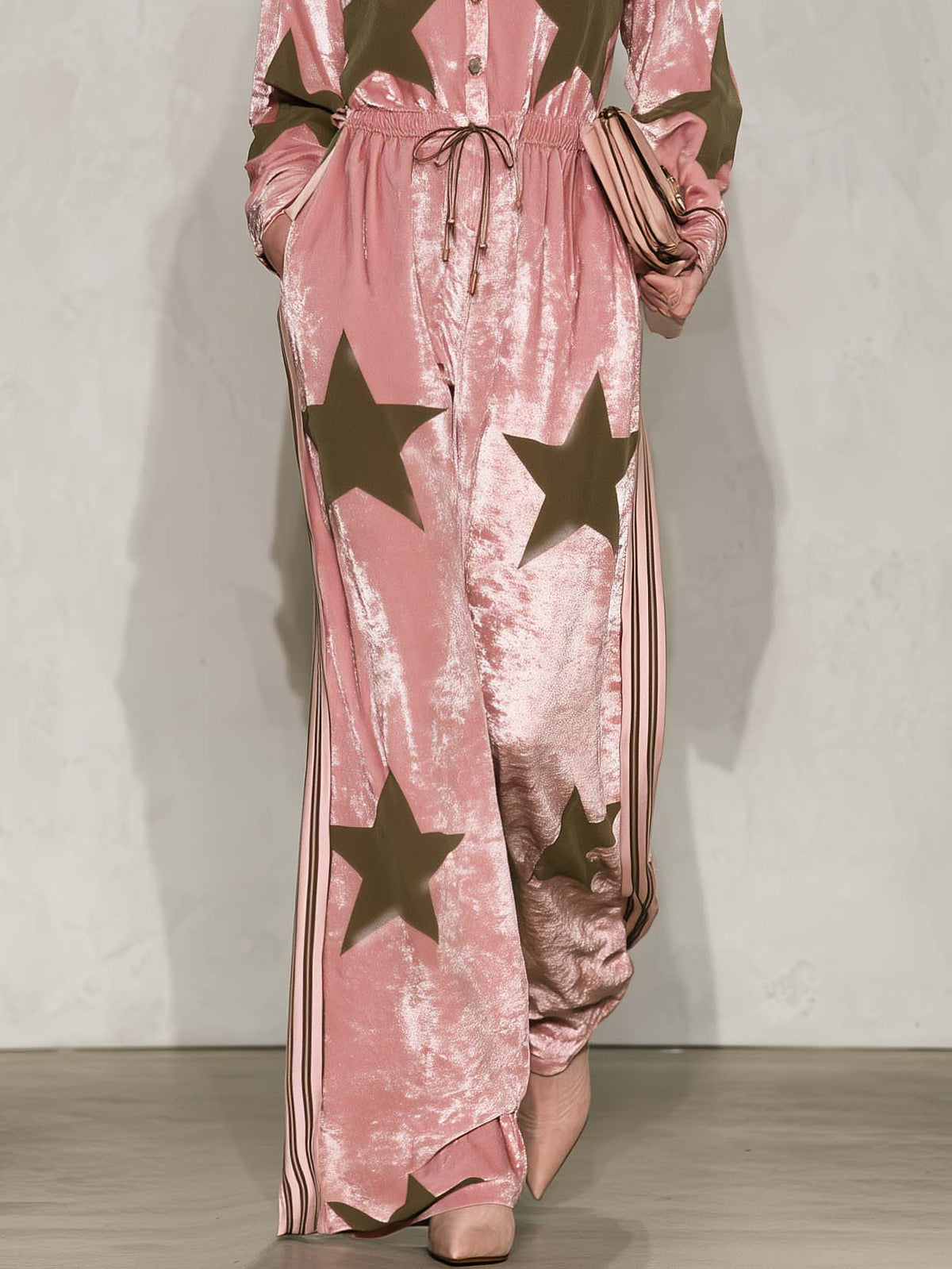 Carmen | Women's Wide Leg Velvet Star Jumpsuit