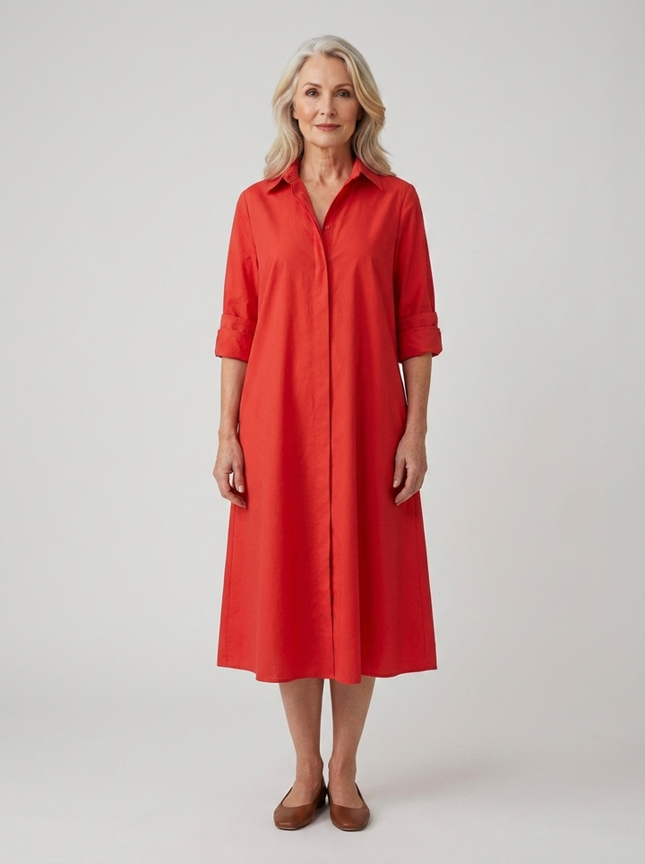 Paige | Button Front Shirt Dress with Pockets