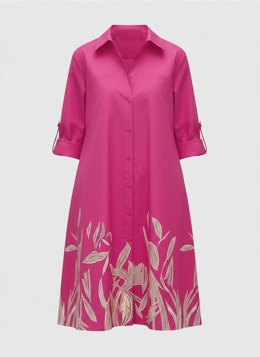 Paige | Button Front Shirt Dress with Pockets