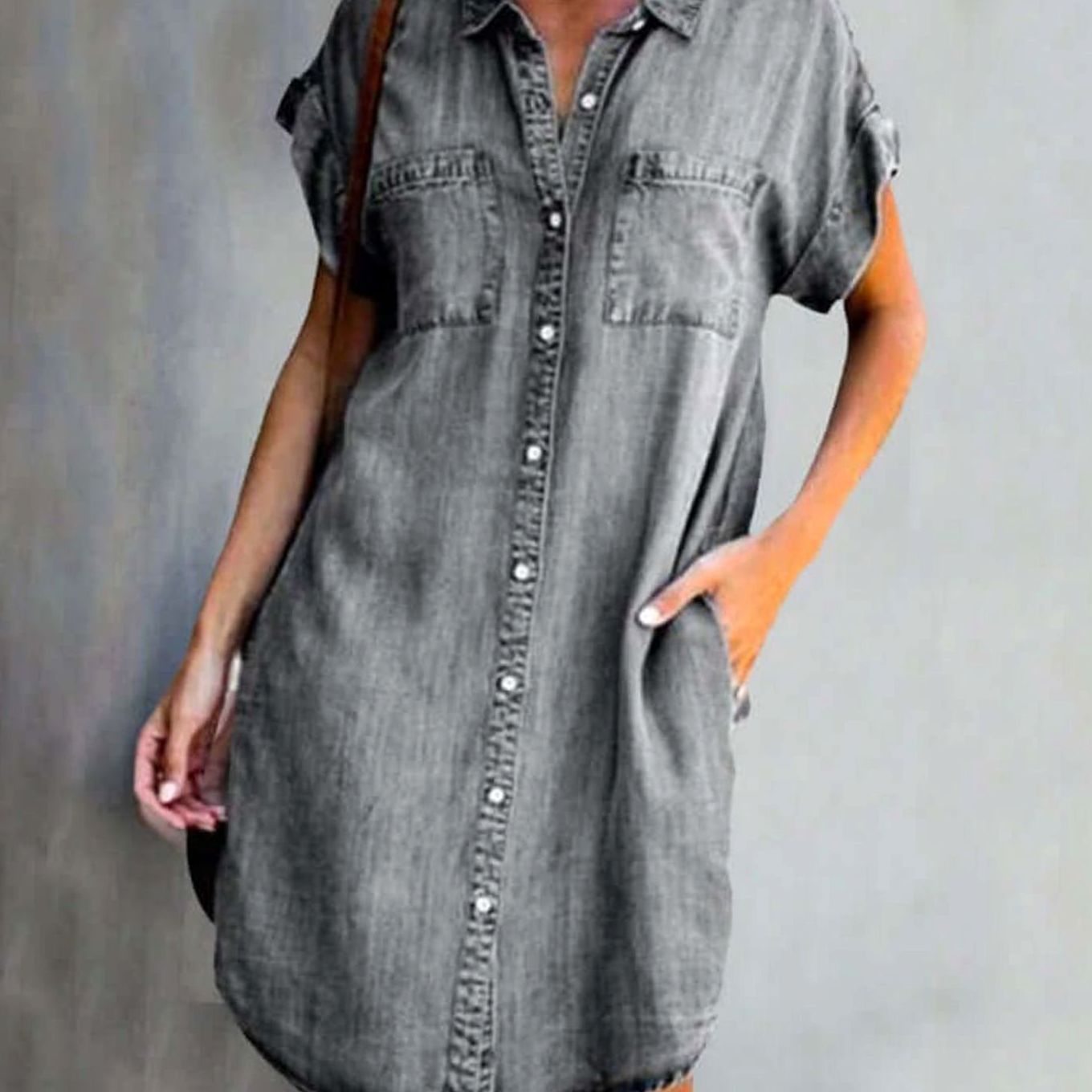 Rosie | Women's Button-Down Denim Shirt Dress