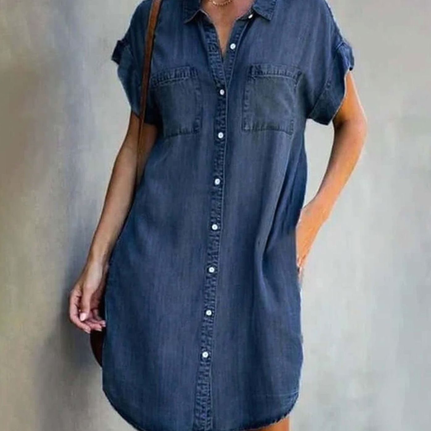Rosie | Women's Button-Down Denim Shirt Dress