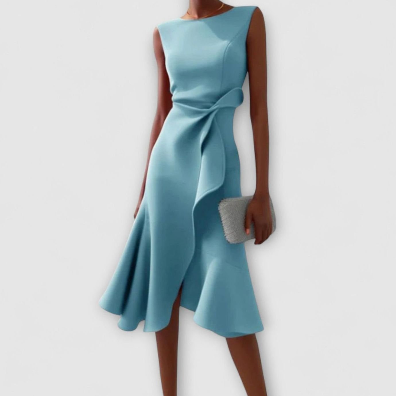 Marisol | Women's Asymmetrical Drape Flowy Midi Dress