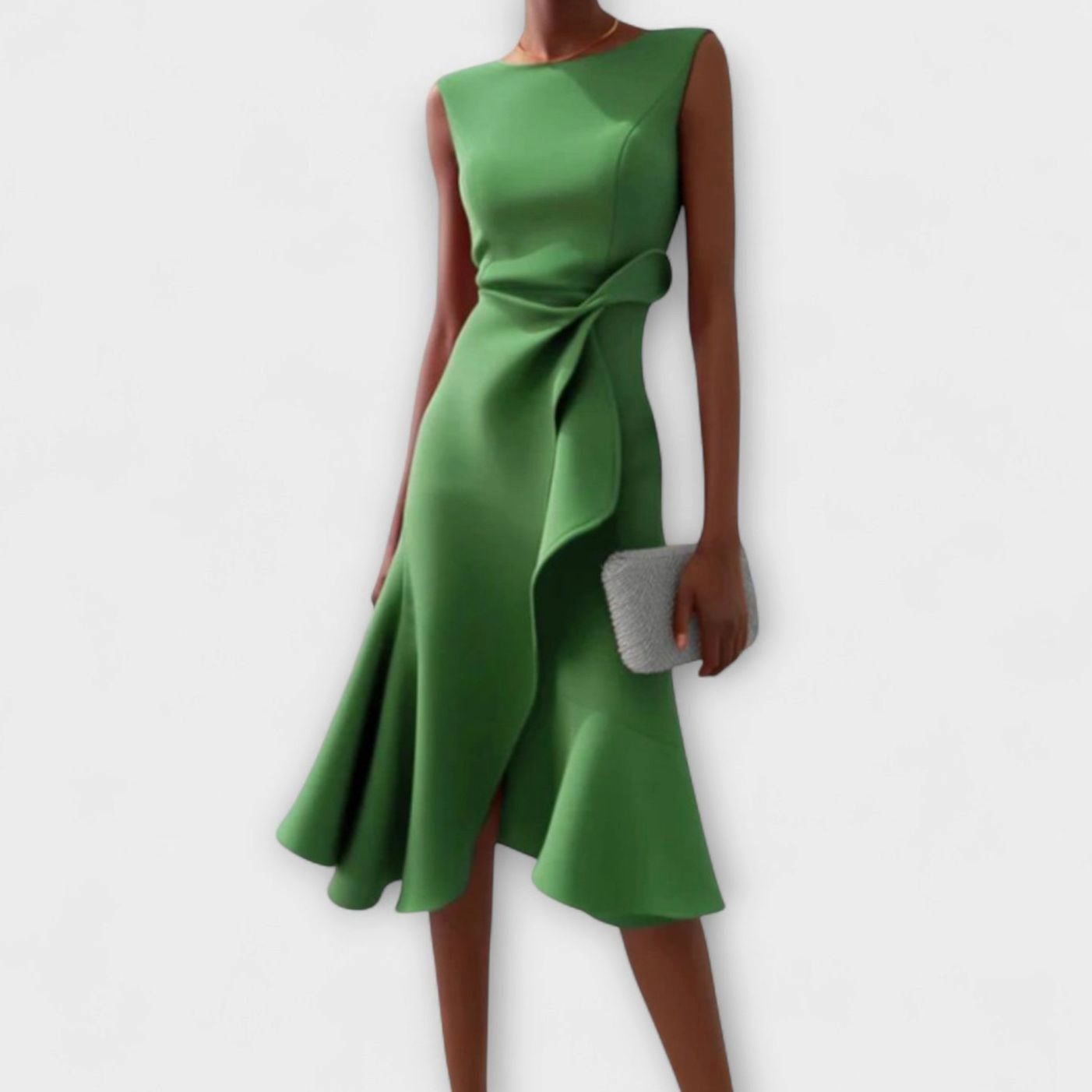Marisol | Women's Asymmetrical Drape Flowy Midi Dress